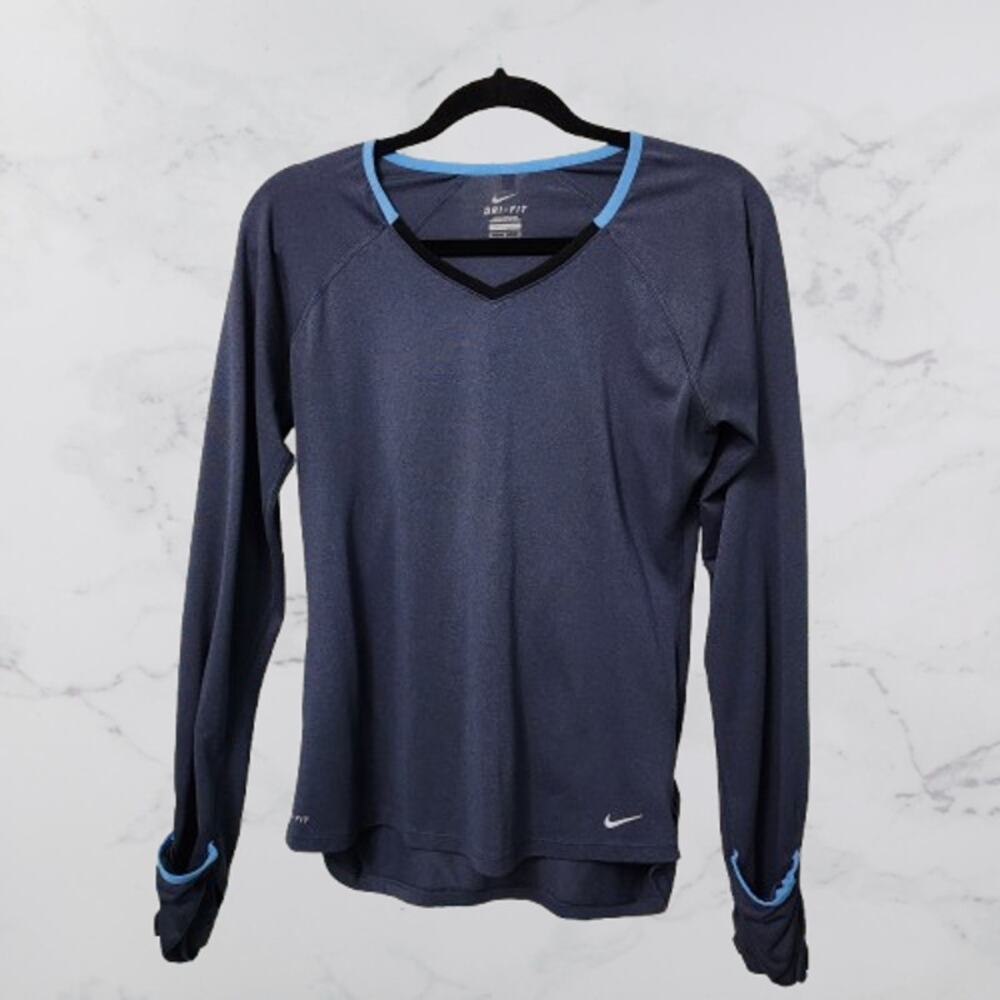 Nike Dri-Fit Medium Long Sleeve V-Neck Top
